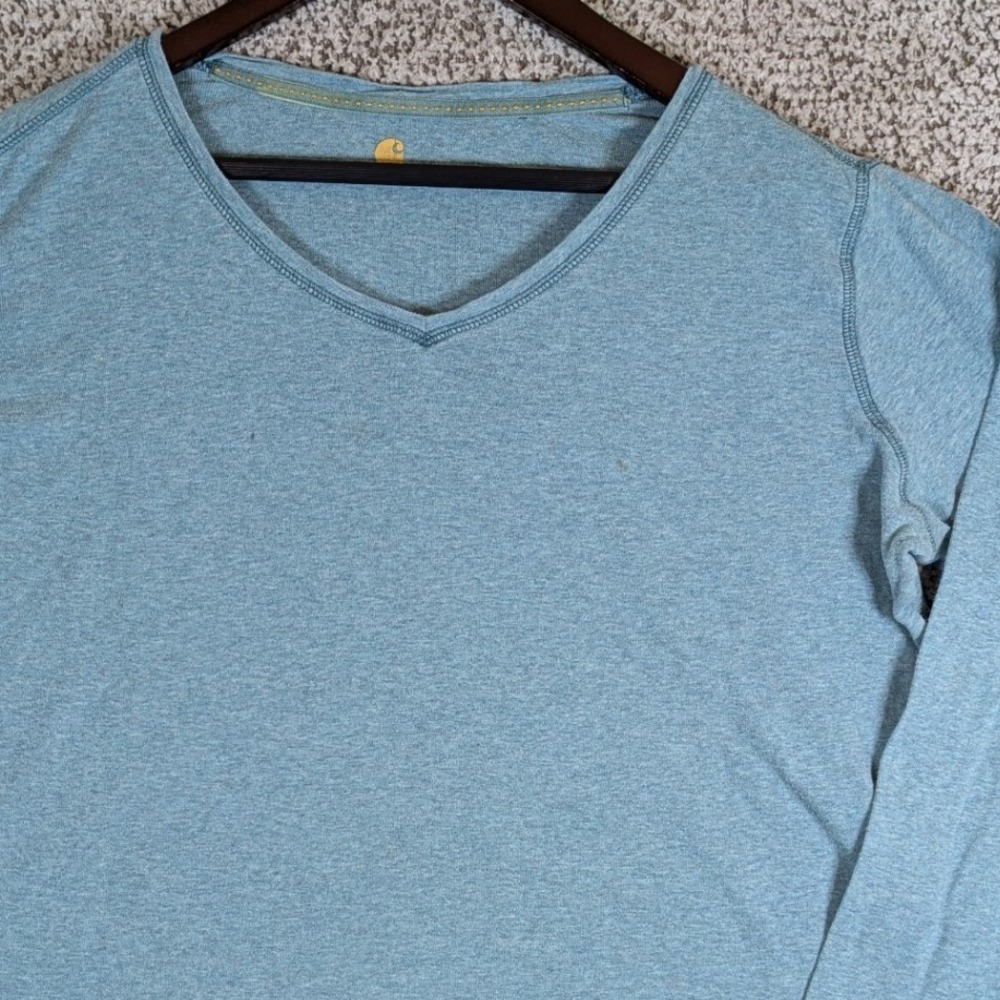 Carhartt Girls' Long‎ Sleeve V-Neck T-Shirt Top Comfy Casual Size L Read*